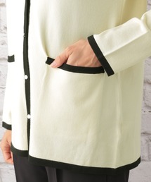 LEPSIM（レプシィム）の「12ゲージバイカラーVネックカーディガン