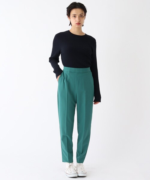 OPAQUE.CLIP（オペークドットクリップ）の「◆ウールブレンド テーパードパンツ【マルチファンクション/WEB限定サイズ】（その他パンツ・レディース・ダークグリーン/サンドベージュ/ブラック・40/34/36/38/42）」の6枚目の写真