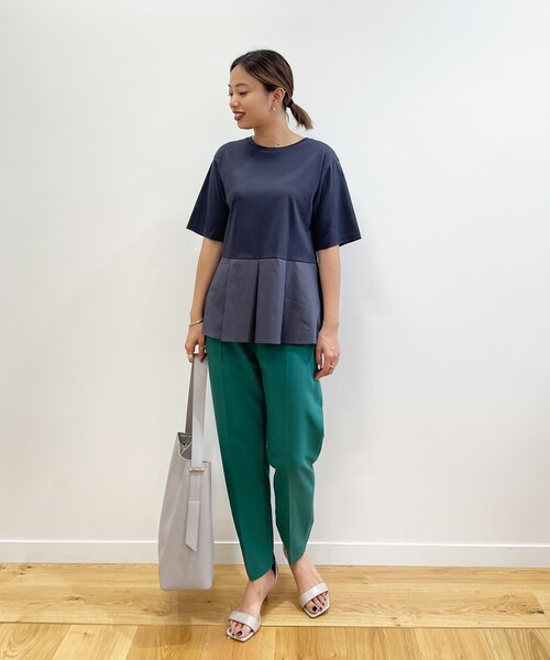 OPAQUE.CLIP（オペークドットクリップ）の「◆ウールブレンド テーパードパンツ【マルチファンクション/WEB限定サイズ】（その他パンツ・レディース・ダークグリーン/サンドベージュ/ブラック・40/34/36/38/42）」の8枚目の写真