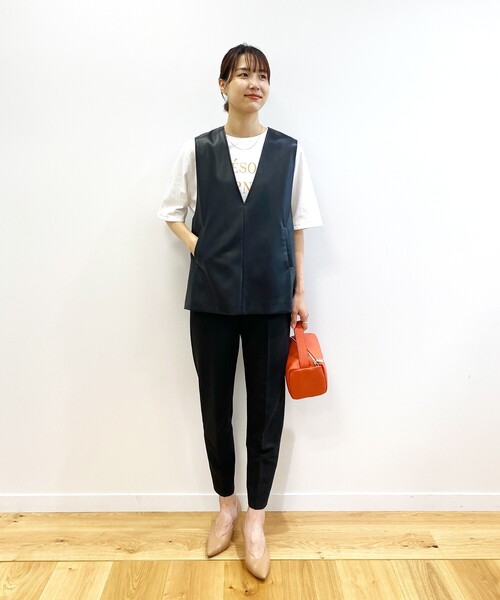 OPAQUE.CLIP（オペークドットクリップ）の「◆ウールブレンド テーパードパンツ【マルチファンクション/WEB限定サイズ】（その他パンツ・レディース・ダークグリーン/サンドベージュ/ブラック・40/34/36/38/42）」の4枚目の写真