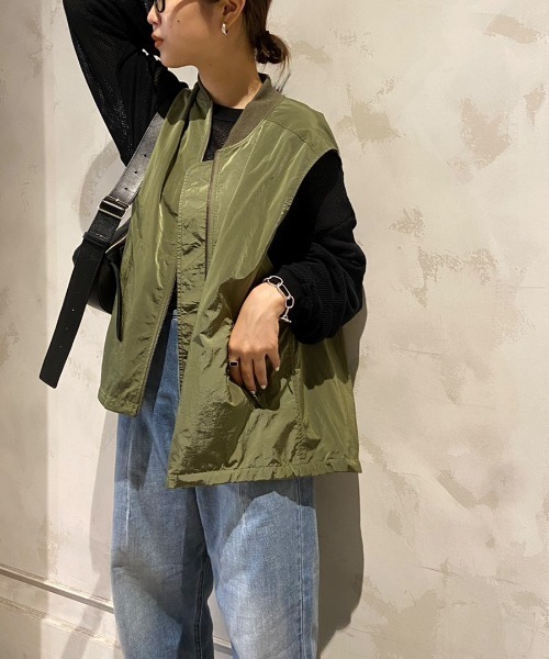 BEARDSLEY（ビアズリー）の「《FRIPIER》トレンドな MA-1ジレナイロン