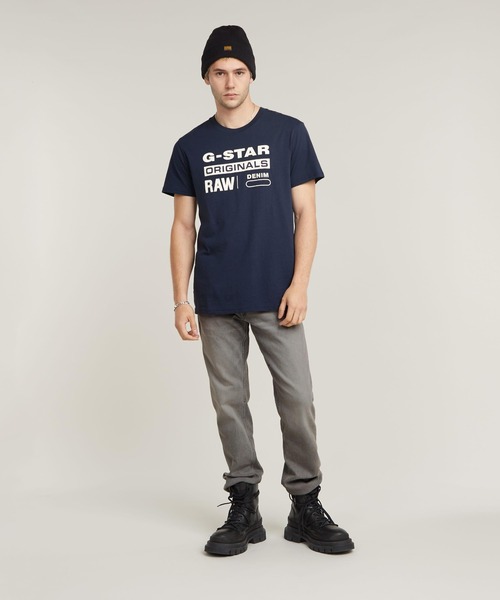 G-STAR（ジースター）の「GRAPHIC 8 T-SHIRT/クラシックブランドロゴグラフィックTシャツ（Tシャツ/カットソー・メンズ・ダークブラック/ダークブルー・SMALL/LARGE/MEDIUM/X-SMALL/XX-LARGE/X-LARGE）」の9枚目の写真