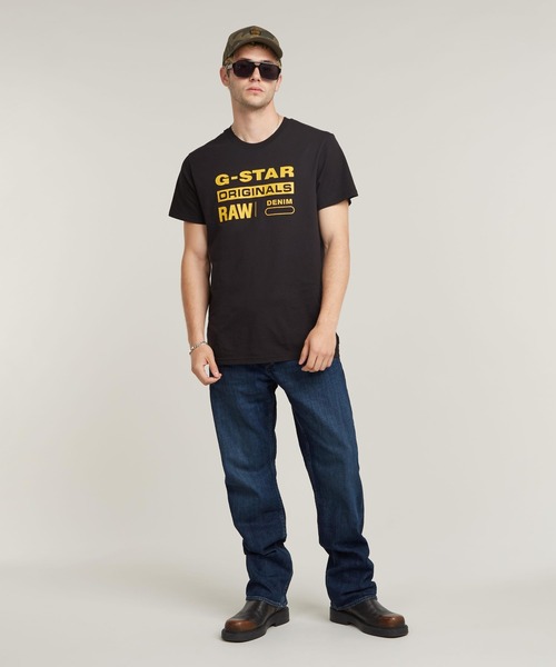 G-STAR（ジースター）の「GRAPHIC 8 T-SHIRT/クラシックブランドロゴグラフィックTシャツ（Tシャツ/カットソー・メンズ・ダークブラック/ダークブルー・SMALL/LARGE/MEDIUM/X-SMALL/XX-LARGE/X-LARGE）」の4枚目の写真