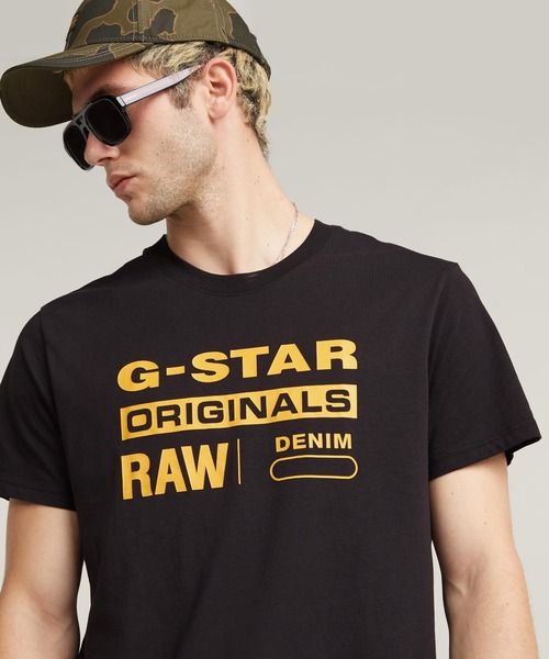 G-STAR（ジースター）の「GRAPHIC 8 T-SHIRT/クラシックブランドロゴグラフィックTシャツ（Tシャツ/カットソー・メンズ・ダークブラック/ダークブルー・SMALL/LARGE/MEDIUM/X-SMALL/XX-LARGE/X-LARGE）」の5枚目の写真