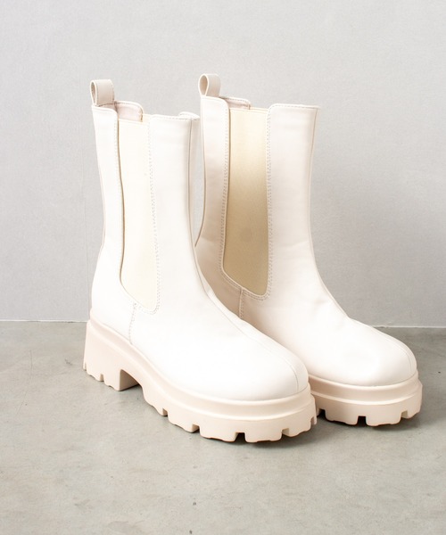 SpRay（スプレイ）の「エンジニアサイドゴア（ブーツ・レディース・ブラック/ブラウン/アイボリー・MEDIUM/LARGE）」の2枚目の写真