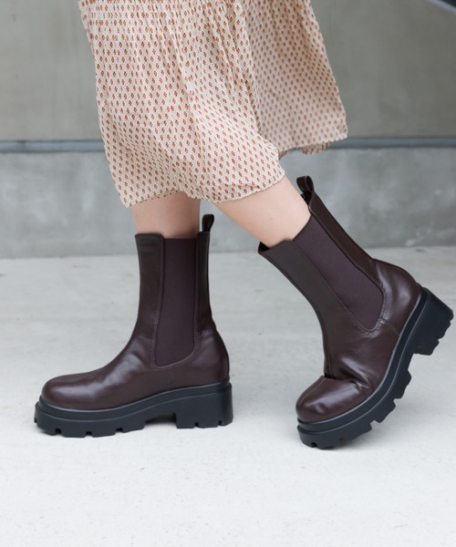 SpRay（スプレイ）の「エンジニアサイドゴア（ブーツ・レディース・ブラック/ブラウン/アイボリー・MEDIUM/LARGE）」の7枚目の写真