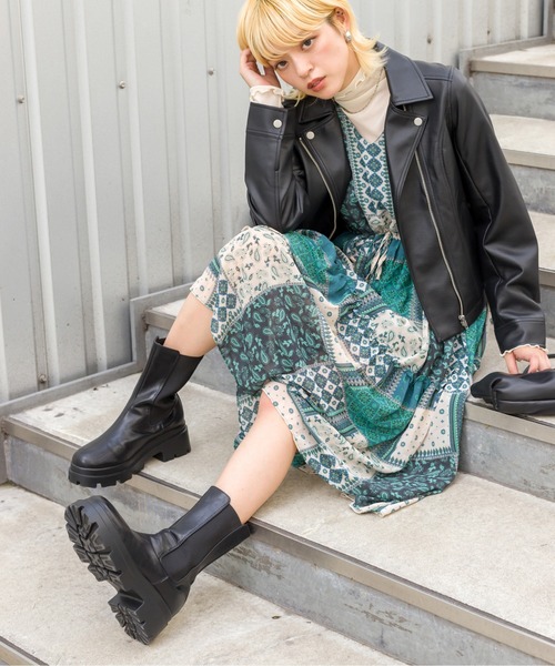 SpRay（スプレイ）の「エンジニアサイドゴア（ブーツ・レディース・ブラック/ブラウン/アイボリー・MEDIUM/LARGE）」の9枚目の写真