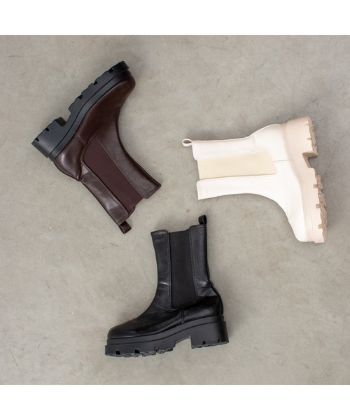 SpRay（スプレイ）の「エンジニアサイドゴア（ブーツ・レディース・ブラック/ブラウン/アイボリー・MEDIUM/LARGE）」の4枚目の写真