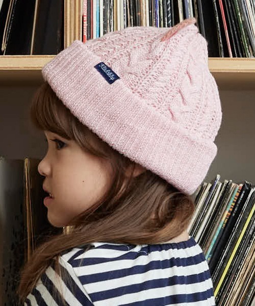 kladskap（クレードスコープ）の「ネコ耳ニット帽（ニットキャップ/ビーニー・キッズ・ピンク・FREE）」の8枚目の写真