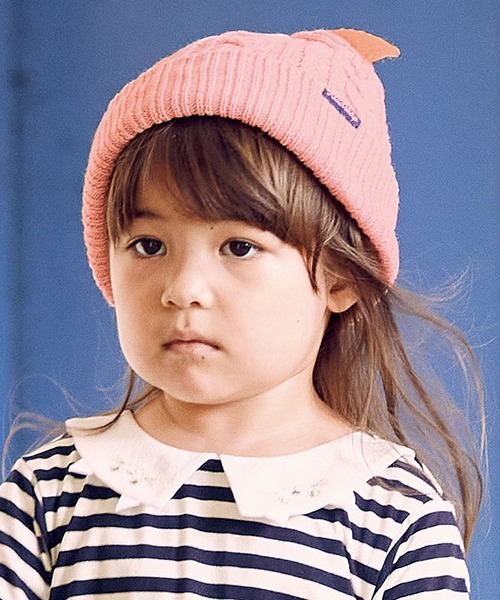 kladskap（クレードスコープ）の「ネコ耳ニット帽（ニットキャップ/ビーニー・キッズ・ピンク・FREE）」の7枚目の写真