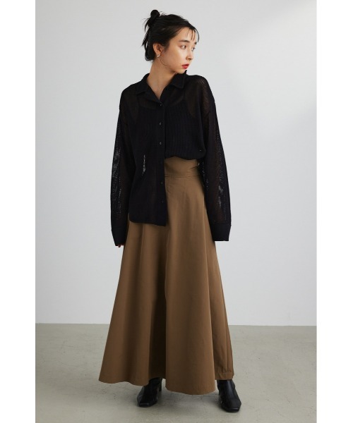 STYLEMIXER(スタイルミキサー)の「ハイウエストツイルスカート(スカート・レディース・ダークグリーン/ブラック/ブラウン・MEDIUM/X-SMALL/SMALL)」の13枚目の写真