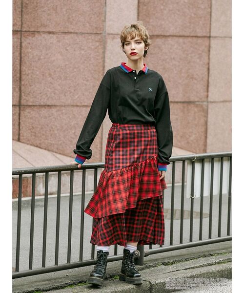 jouetie（ジュエティ）の「アーノルドパーマー ポロトップス【コラボ】（Tシャツ/カットソー・レディース・ブルー/ブラック/ピンク・MEDIUM）」の9枚目の写真
