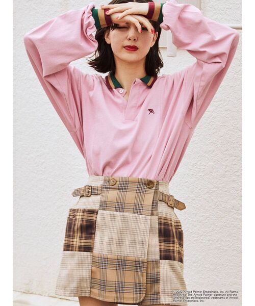 jouetie（ジュエティ）の「アーノルドパーマー ポロトップス【コラボ】（Tシャツ/カットソー・レディース・ブルー/ブラック/ピンク・MEDIUM）」の11枚目の写真
