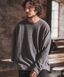 mlt3974- Dobby Jacquard Knit-sew  Long-sleeve カットソー