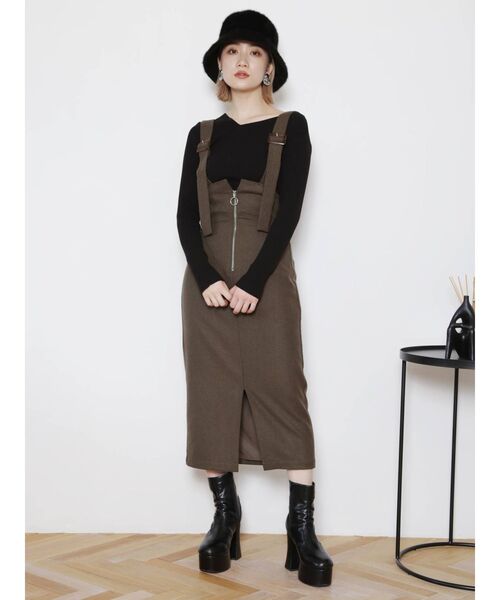 MURUA(ムルーア)の「アシメショルダーカットニットトップス(ニット/セーター・レディース・アイボリー/モカ/ブラック・FREE)」の7枚目の写真