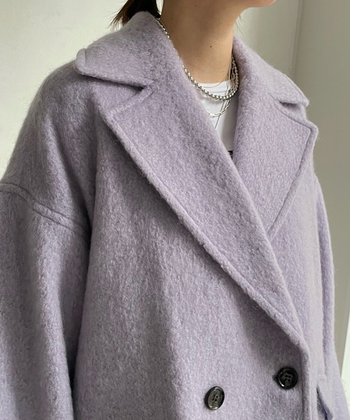 DouDou(ドゥドゥ)の「シャギーコート(その他アウター・レディース・バイオレット/オレンジ/オフホワイト・FREE)」の19枚目の写真
