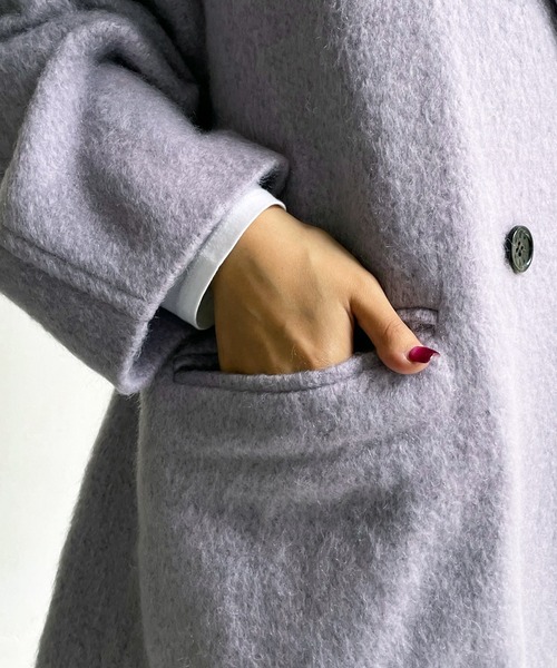 DouDou(ドゥドゥ)の「シャギーコート(その他アウター・レディース・バイオレット/オレンジ/オフホワイト・FREE)」の11枚目の写真