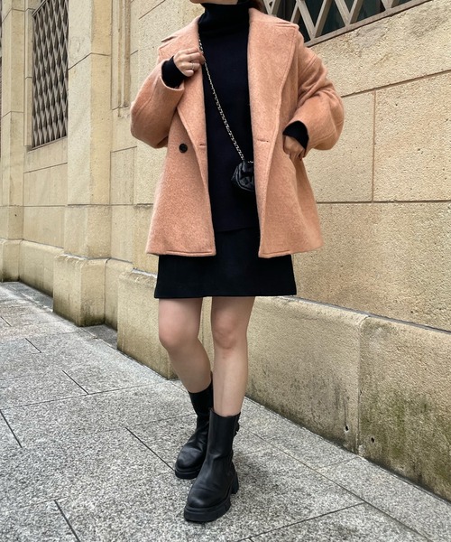 DouDou(ドゥドゥ)の「シャギーコート(その他アウター・レディース・バイオレット/オレンジ/オフホワイト・FREE)」の9枚目の写真