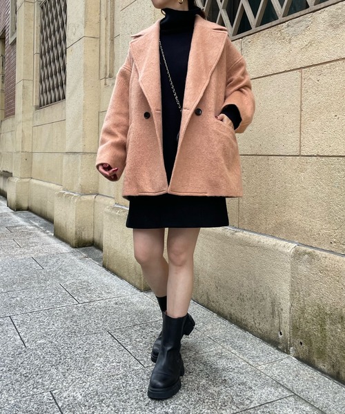 DouDou(ドゥドゥ)の「シャギーコート(その他アウター・レディース・バイオレット/オレンジ/オフホワイト・FREE)」の22枚目の写真