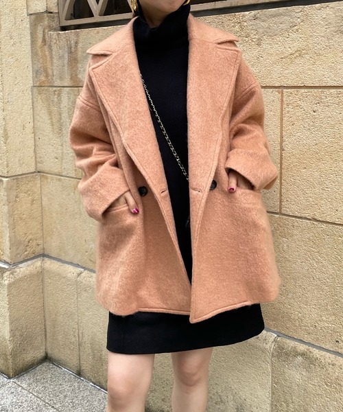 DouDou(ドゥドゥ)の「シャギーコート(その他アウター・レディース・バイオレット/オレンジ/オフホワイト・FREE)」の14枚目の写真