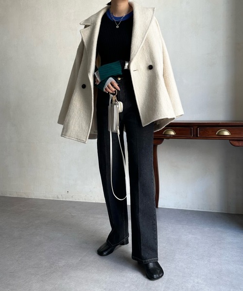 DouDou(ドゥドゥ)の「シャギーコート(その他アウター・レディース・バイオレット/オレンジ/オフホワイト・FREE)」の6枚目の写真