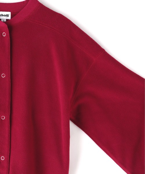 schott(ショット)の「【直営店限定】Schott/ショット/WOMEN'S SHORT FREEZE JACKET/レディース ショートフリースジャケット(その他アウター・レディース・アイボリー/ブラック/エンジ・F)」の12枚目の写真