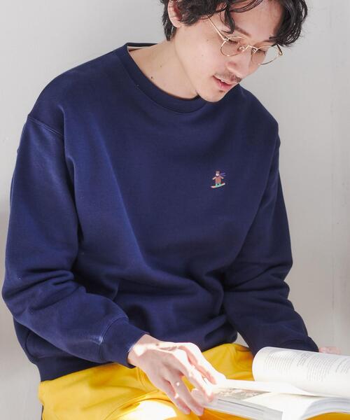 coen(コーエン)の「ワンポイント刺繍ウィンターベア裏起毛クルーネックスウェット(WEB限定カラー)(スウェット・メンズ・ケリー/ブラック/ホワイト/モカ/ライトグレー/ネイビー・M/L/XL/S)」の1枚目の写真