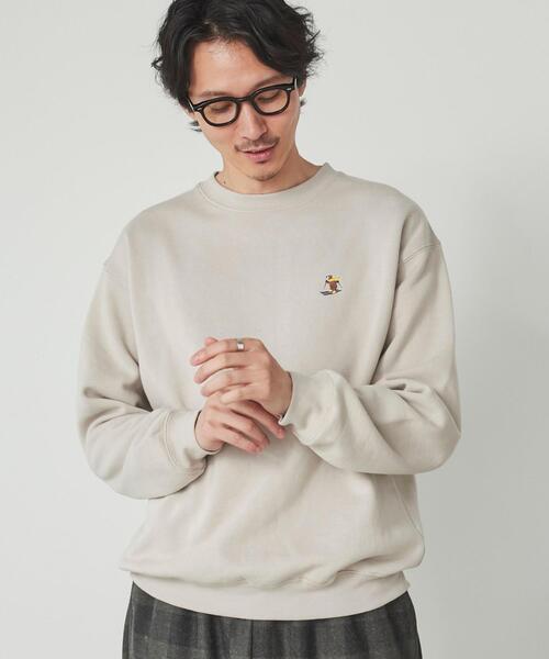 coen(コーエン)の「ワンポイント刺繍ウィンターベア裏起毛クルーネックスウェット(WEB限定カラー)(スウェット・メンズ・ケリー/ブラック/ホワイト/モカ/ライトグレー/ネイビー・M/L/XL/S)」の18枚目の写真