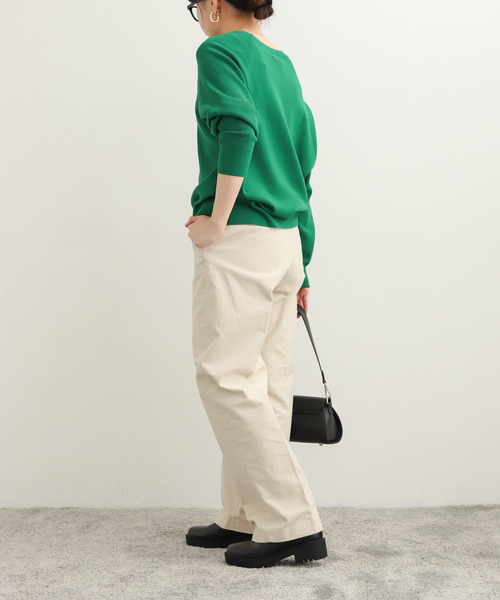 URBAN RESEARCH DOORS（アーバンリサーチドアーズ）の「コーデュロイストレートトラウザー（その他パンツ・レディース・ブラウン/アイボリー/ベージュ・MEDIUM/SMALL）」の8枚目の写真