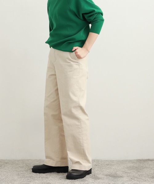 URBAN RESEARCH DOORS（アーバンリサーチドアーズ）の「コーデュロイストレートトラウザー（その他パンツ・レディース・ブラウン/アイボリー/ベージュ・MEDIUM/SMALL）」の9枚目の写真