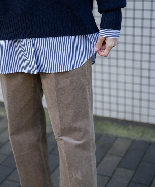URBAN RESEARCH DOORS（アーバンリサーチドアーズ）の「コーデュロイストレートトラウザー（その他パンツ・レディース・ブラウン/アイボリー/ベージュ・MEDIUM/SMALL）」の21枚目の写真