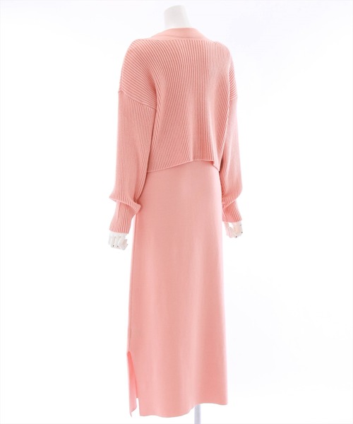 clear(クリア)の「レイヤードニットワンピース(ワンピース・レディース・ピンク/アイボリー/ラベンダー・F)」の19枚目の写真