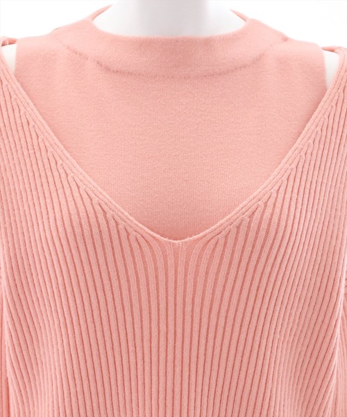 clear(クリア)の「レイヤードニットワンピース(ワンピース・レディース・ピンク/アイボリー/ラベンダー・F)」の21枚目の写真