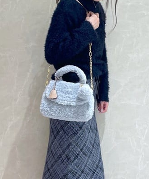 Samantha Thavasa(サマンサタバサ)の「ソフトファー ハンドバッグ(ハンドバッグ・レディース・その他1/グレイッシュベージュ/イエロー/ブラウン/ライトブルー・FREE)」の22枚目の写真