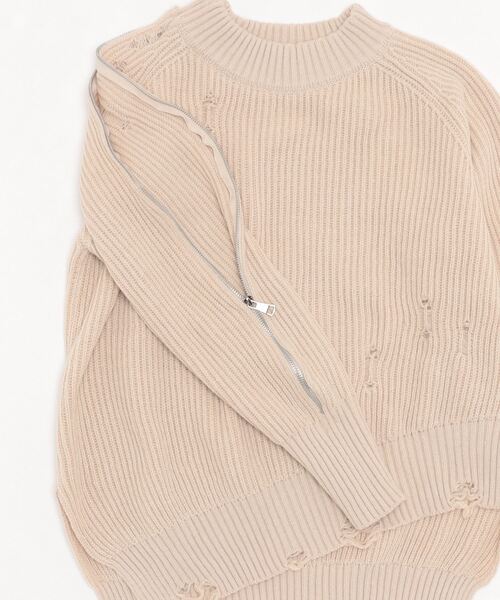 R/X（ロックス）の「チェーンバッチ付きダメージルーズニット（ニット/セーター・レディース・アイボリー/ブラック・FREE）」の21枚目の写真