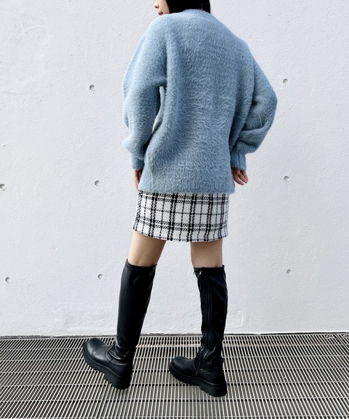 one way（ワンウェイ）の「ポケット付きショートシャギーカーディガン（カーディガン/ボレロ・レディース・ライトブルー/オレンジ/ホワイト/ライトグリーン・FREE）」の9枚目の写真