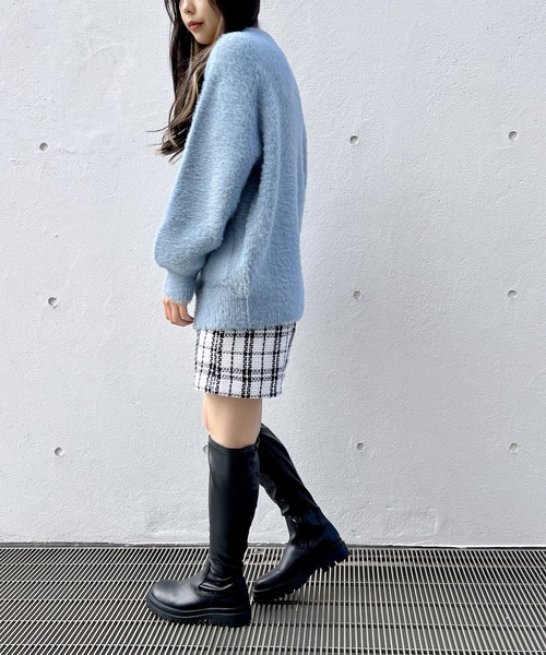 one way（ワンウェイ）の「ポケット付きショートシャギーカーディガン（カーディガン/ボレロ・レディース・ライトブルー/オレンジ/ホワイト/ライトグリーン・FREE）」の10枚目の写真