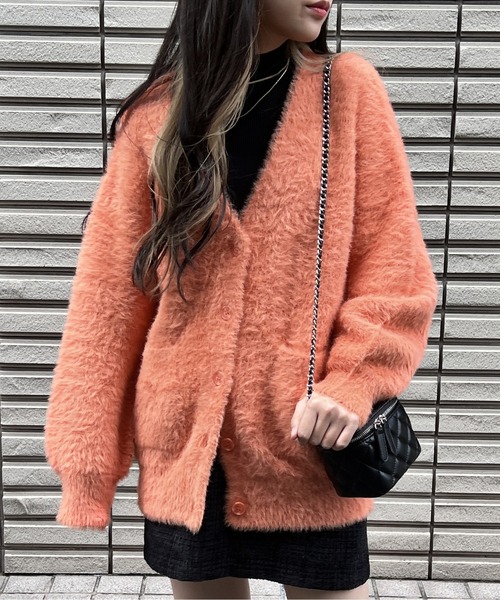 one way（ワンウェイ）の「ポケット付きショートシャギーカーディガン（カーディガン/ボレロ・レディース・ライトブルー/オレンジ/ホワイト/ライトグリーン・FREE）」の11枚目の写真