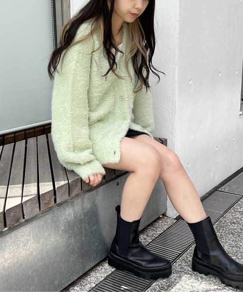 one way（ワンウェイ）の「ポケット付きショートシャギーカーディガン（カーディガン/ボレロ・レディース・ライトブルー/オレンジ/ホワイト/ライトグリーン・FREE）」の19枚目の写真