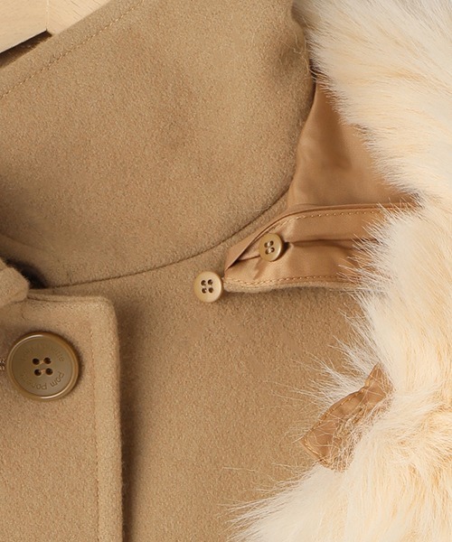 ポンポネットジュニア　ステンカラーオーバーウールコートLL 165 pom ponette junior（ポンポネットジュニア）の「ステンカラー