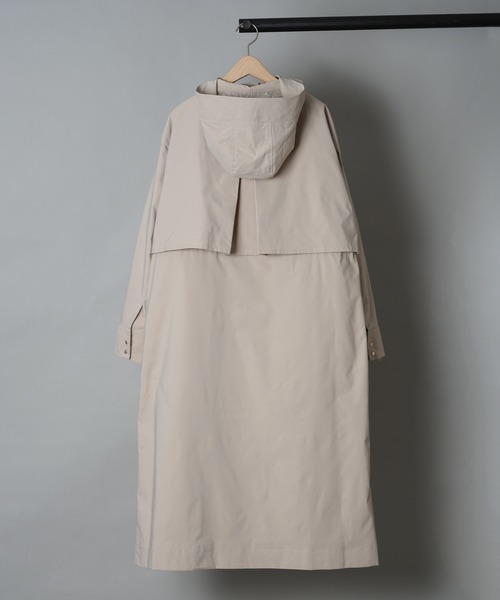 ottilie（オティーリエ）の「【 ottilie / オティーリエ 】 トレンチ風マウンテンロングフーディーコート（トレンチコート・レディース・ネイビー/ブラック/グレイッシュベージュ/カーキ・FREE）」の10枚目の写真