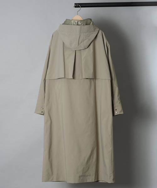 ottilie（オティーリエ）の「【 ottilie / オティーリエ 】 トレンチ風マウンテンロングフーディーコート（トレンチコート・レディース・ネイビー/ブラック/グレイッシュベージュ/カーキ・FREE）」の12枚目の写真