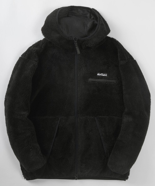 WILD THINGS(ワイルドシングス)の「【WILD THINGS/ワイルドシングス】 FLUFFY BOA HOODY/ フラッフィー ボアフーディー/ボアジップパーカー/ビッグシルエット(ブルゾン・メンズ・ブラック/オリーブ/ベージュ・M/L/XL)」の1枚目の写真