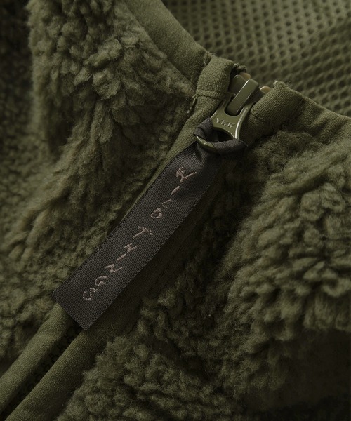 WILD THINGS(ワイルドシングス)の「【WILD THINGS/ワイルドシングス】 FLUFFY BOA HOODY/ フラッフィー ボアフーディー/ボアジップパーカー/ビッグシルエット(ブルゾン・メンズ・ブラック/オリーブ/ベージュ・M/L/XL)」の12枚目の写真