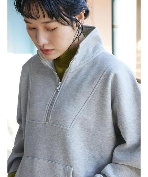 CRAFT STANDARD BOUTIQUE(クラフトスタンダードブティック)の「裏起毛ハーフZIPスウェット(スウェット・レディース・グレー系その他/アイボリー/ブラック/ブルー/ホワイト系その他・L/M/LL)」の19枚目の写真