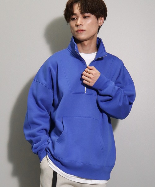 CRAFT STANDARD BOUTIQUE(クラフトスタンダードブティック)の「裏起毛ハーフZIPスウェット(スウェット・レディース・グレー系その他/アイボリー/ブラック/ブルー/ホワイト系その他・L/M/LL)」の5枚目の写真