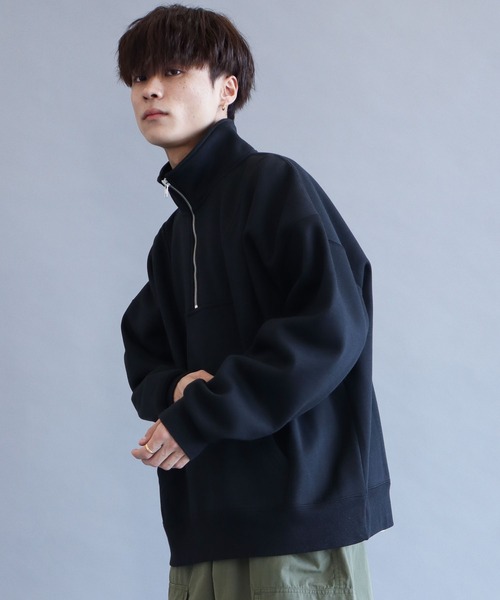 CRAFT STANDARD BOUTIQUE(クラフトスタンダードブティック)の「裏起毛ハーフZIPスウェット(スウェット・レディース・グレー系その他/アイボリー/ブラック/ブルー/ホワイト系その他・L/M/LL)」の3枚目の写真