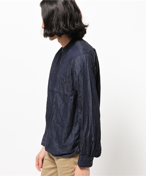 CIAOPANIC（チャオパニック）の「【Ciaopanic】　4.5ozデニムプルオーバーシャツ（シャツ/ブラウス・メンズ・オフホワイト/ブルー/インディゴブルー・MEDIUM/LARGE）」の5枚目の写真
