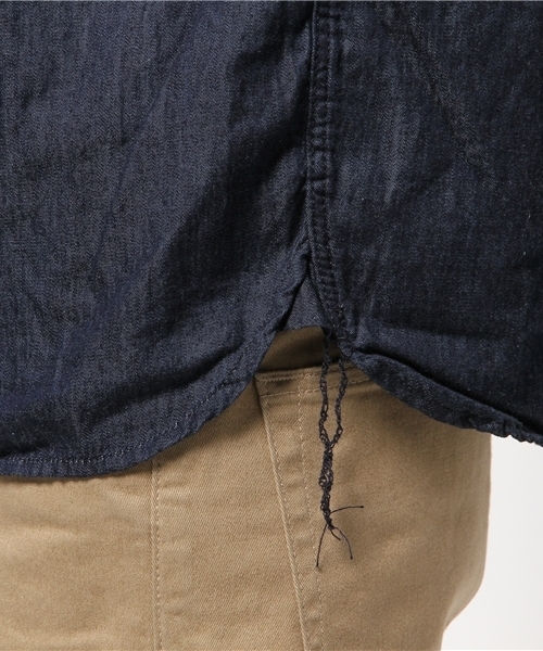CIAOPANIC（チャオパニック）の「【Ciaopanic】　4.5ozデニムプルオーバーシャツ（シャツ/ブラウス・メンズ・オフホワイト/ブルー/インディゴブルー・MEDIUM/LARGE）」の9枚目の写真
