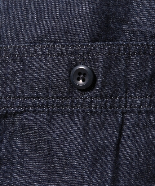CIAOPANIC（チャオパニック）の「【Ciaopanic】　4.5ozデニムプルオーバーシャツ（シャツ/ブラウス・メンズ・オフホワイト/ブルー/インディゴブルー・MEDIUM/LARGE）」の11枚目の写真